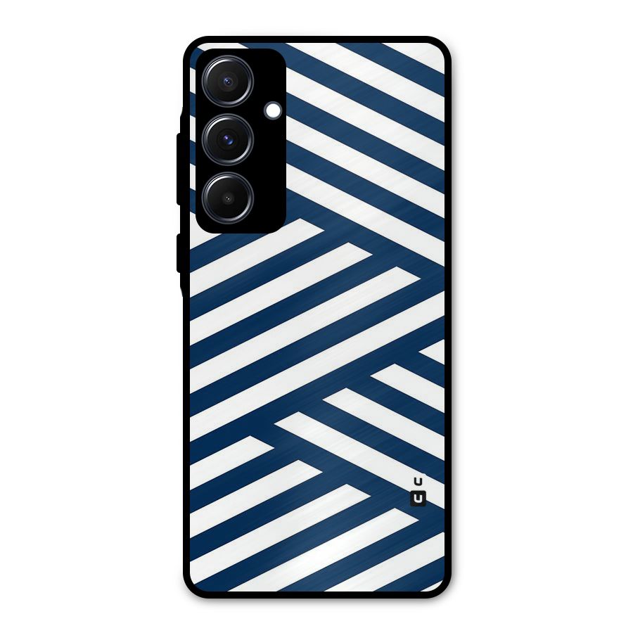 Zip Zap Pattern Metal Back Case for Galaxy A55