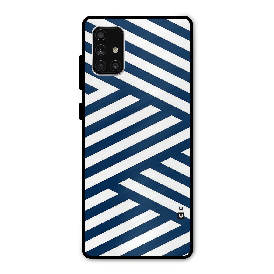 Zip Zap Pattern Metal Back Case for Galaxy A71