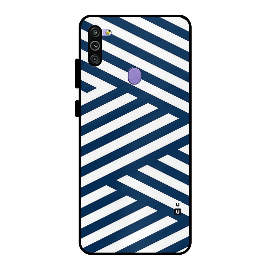 Zip Zap Pattern Metal Back Case for Galaxy M11