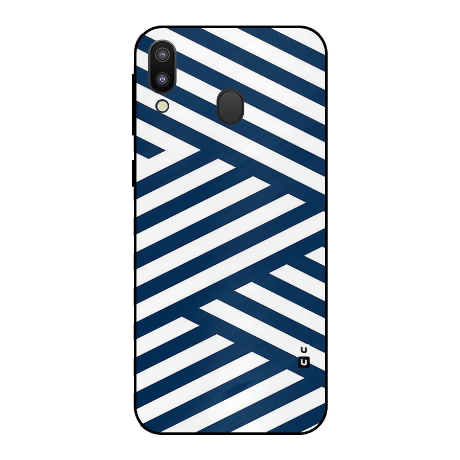 Zip Zap Pattern Metal Back Case for Galaxy M20