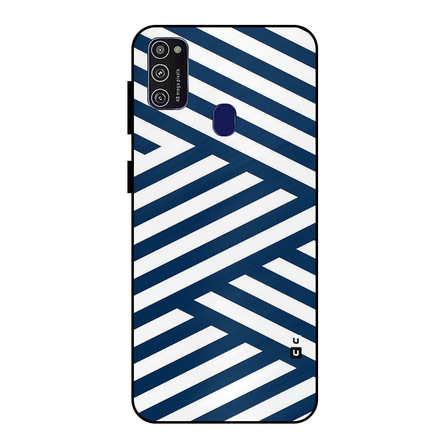 Zip Zap Pattern Metal Back Case for Galaxy M30s