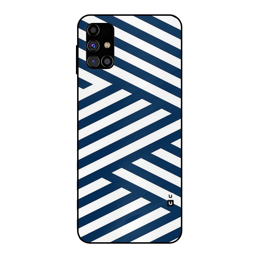 Zip Zap Pattern Metal Back Case for Galaxy M31s