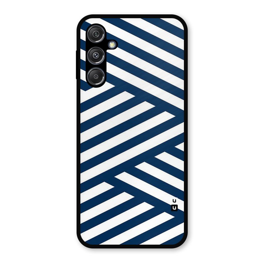 Zip Zap Pattern Metal Back Case for Galaxy M34 5G