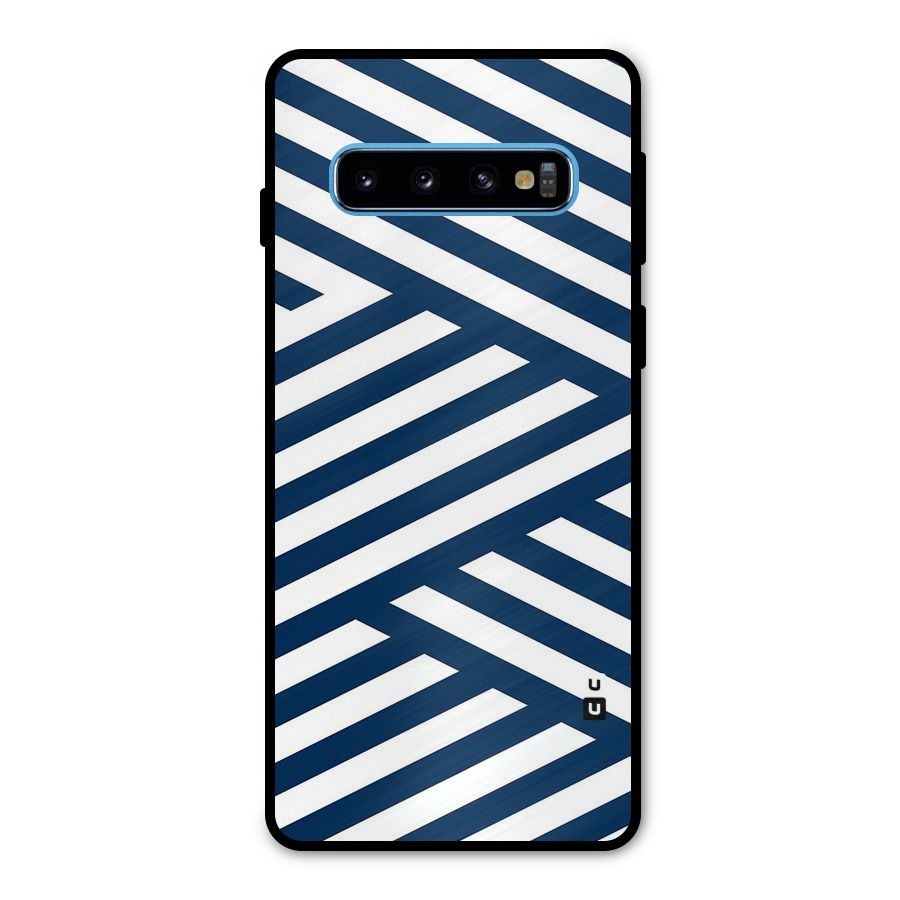 Zip Zap Pattern Metal Back Case for Galaxy S10