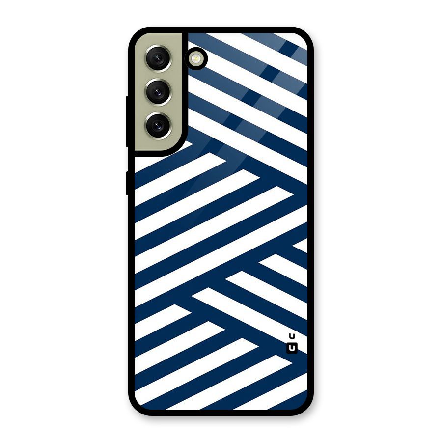 Zip Zap Pattern Metal Back Case for Galaxy S21 FE 5G (2023)