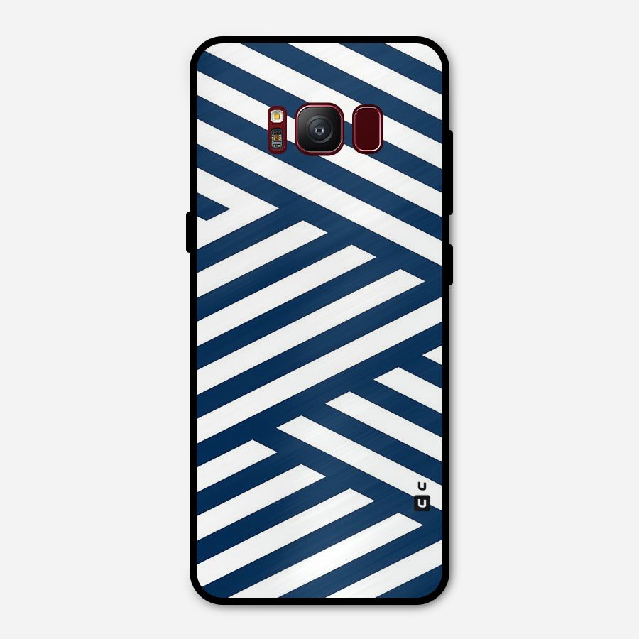 Zip Zap Pattern Metal Back Case for Galaxy S8