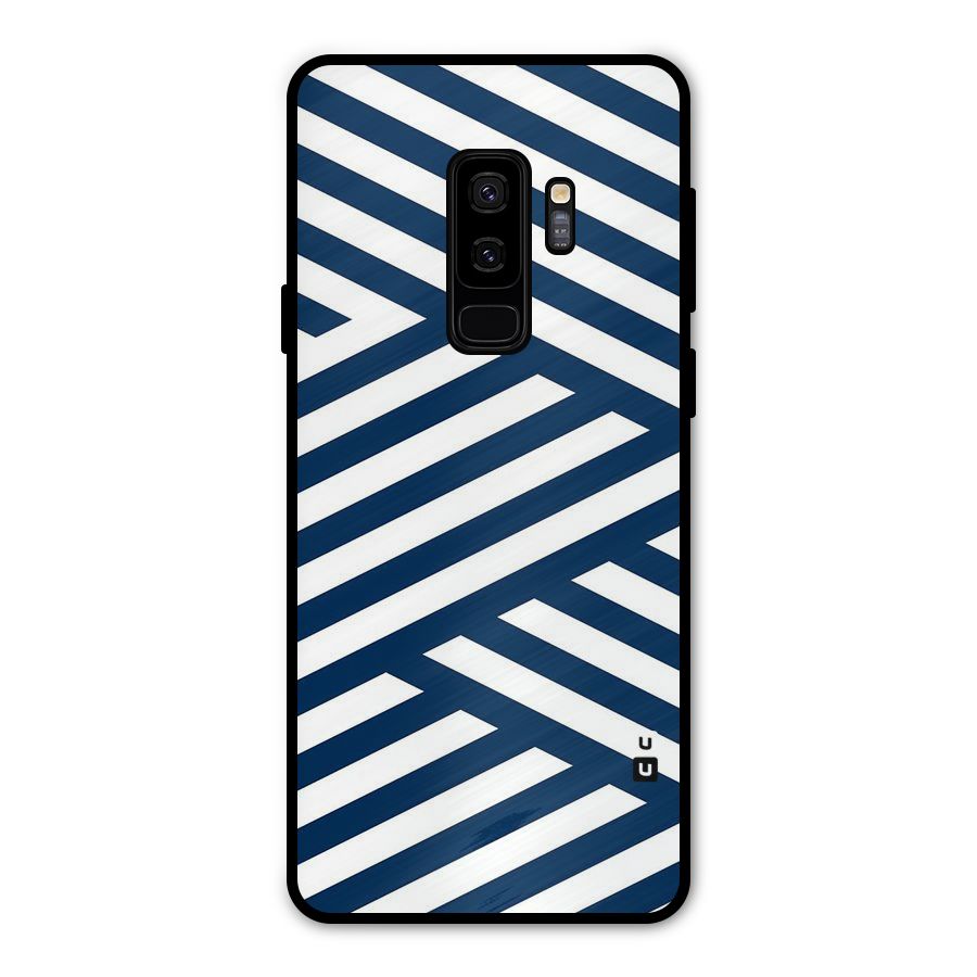 Zip Zap Pattern Metal Back Case for Galaxy S9 Plus