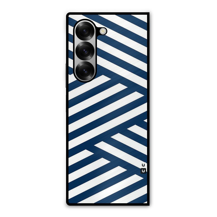 Zip Zap Pattern Metal Back Case for Galaxy Z Fold6
