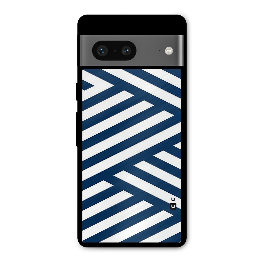 Zip Zap Pattern Metal Back Case for Google Pixel 7