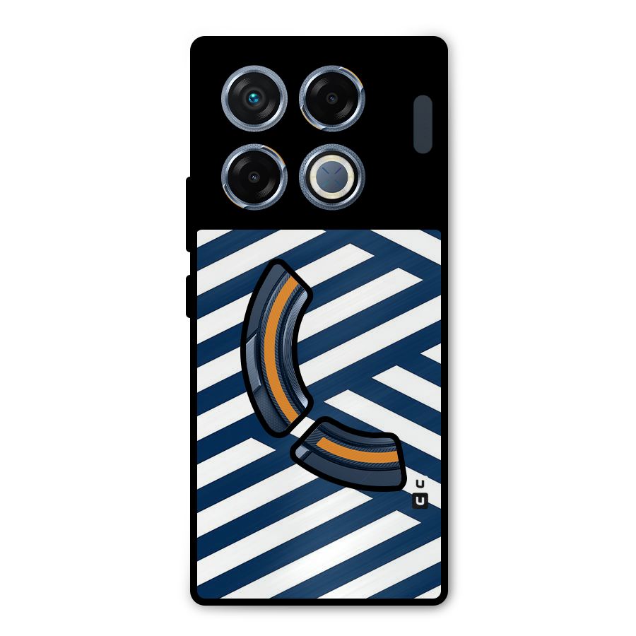 Zip Zap Pattern Metal Back Case for Infinix GT 20 Pro