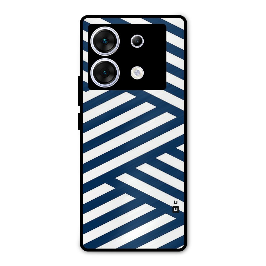 Zip Zap Pattern Metal Back Case for Infinix Zero 30 5G