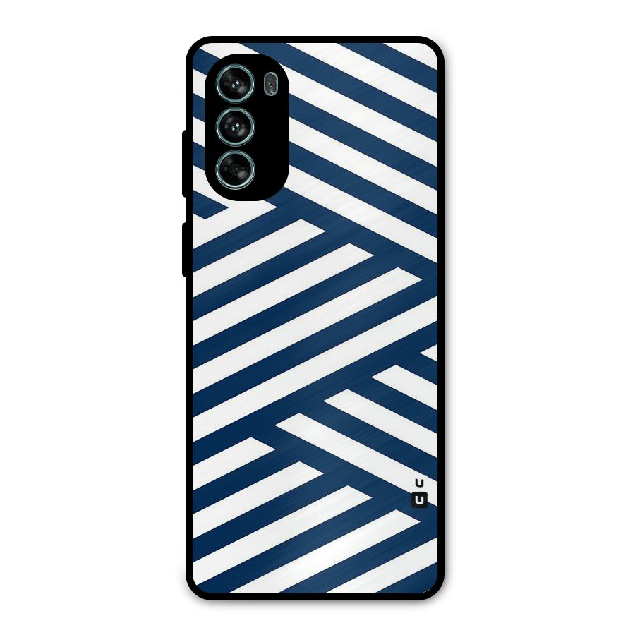 Zip Zap Pattern Metal Back Case for Moto G62