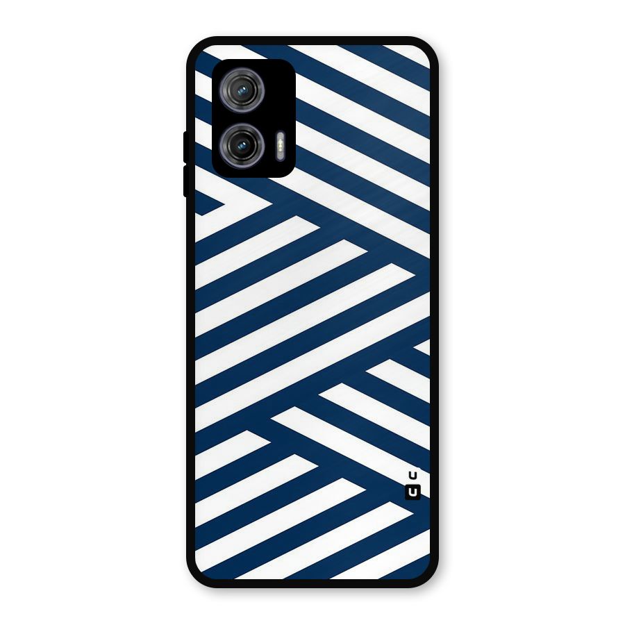 Zip Zap Pattern Metal Back Case for Moto G73