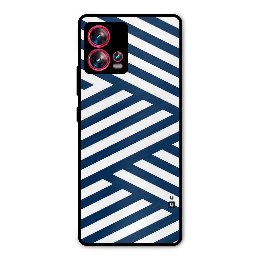 Zip Zap Pattern Metal Back Case for Motorola Edge 30 Fusion