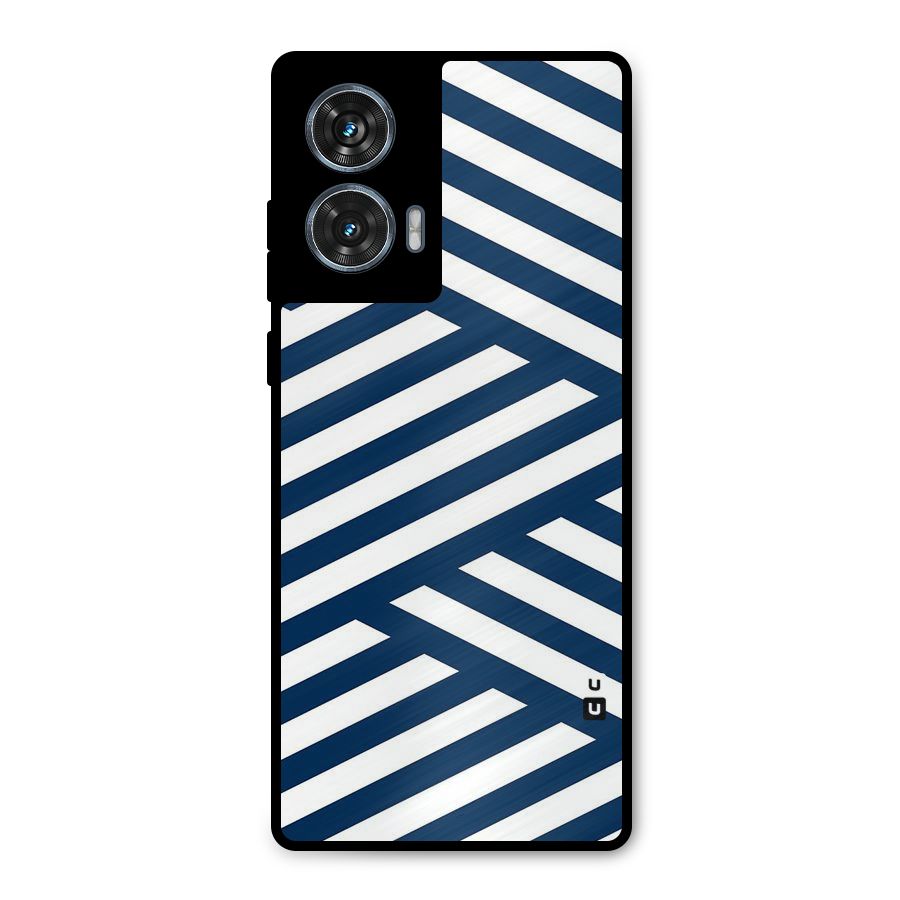 Zip Zap Pattern Metal Back Case for Motorola Edge 50 Fusion
