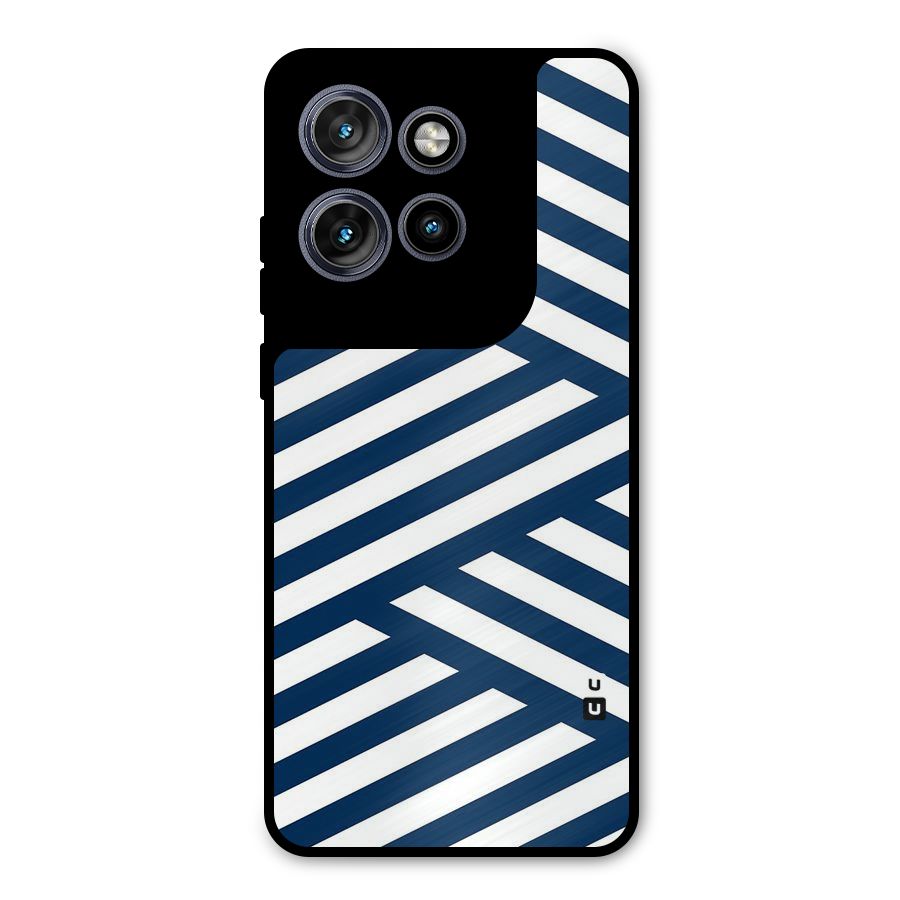 Zip Zap Pattern Metal Back Case for Motorola Edge 50 Neo