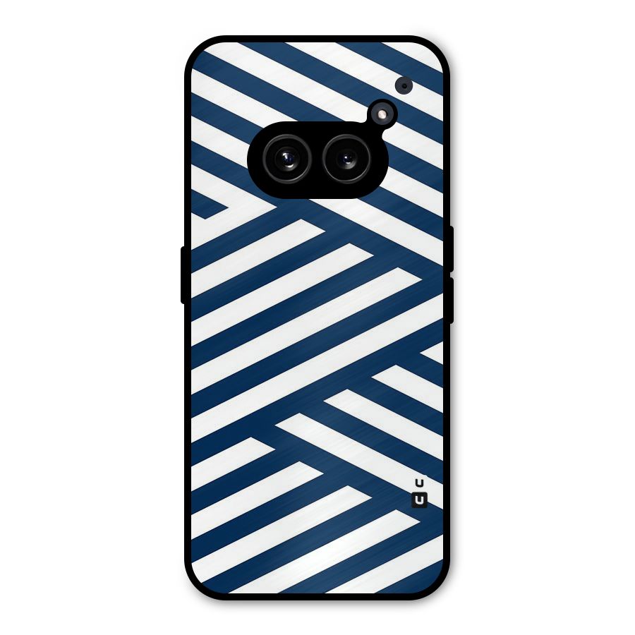 Zip Zap Pattern Metal Back Case for Nothing Phone 2a Plus