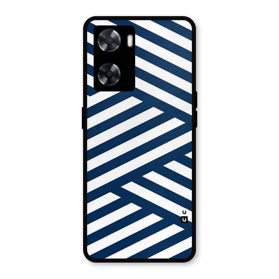 Zip Zap Pattern Metal Back Case for Oppo A57 2022