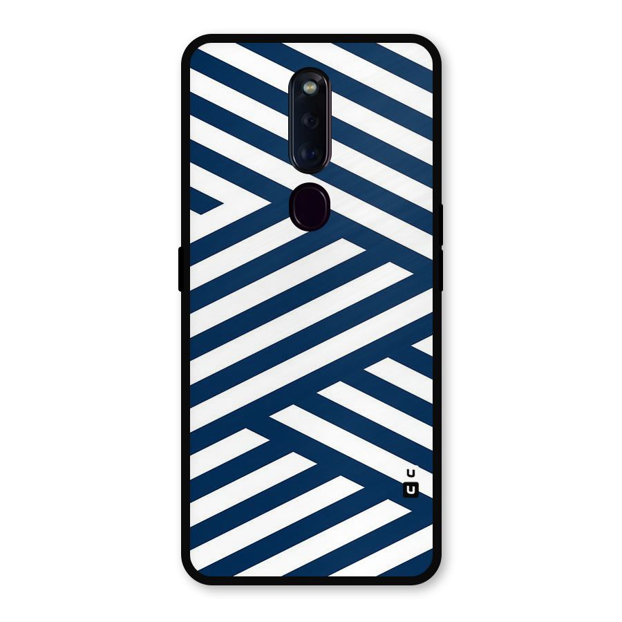 Zip Zap Pattern Metal Back Case for Oppo F11 Pro