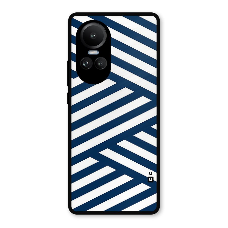 Zip Zap Pattern Metal Back Case for Oppo Reno10