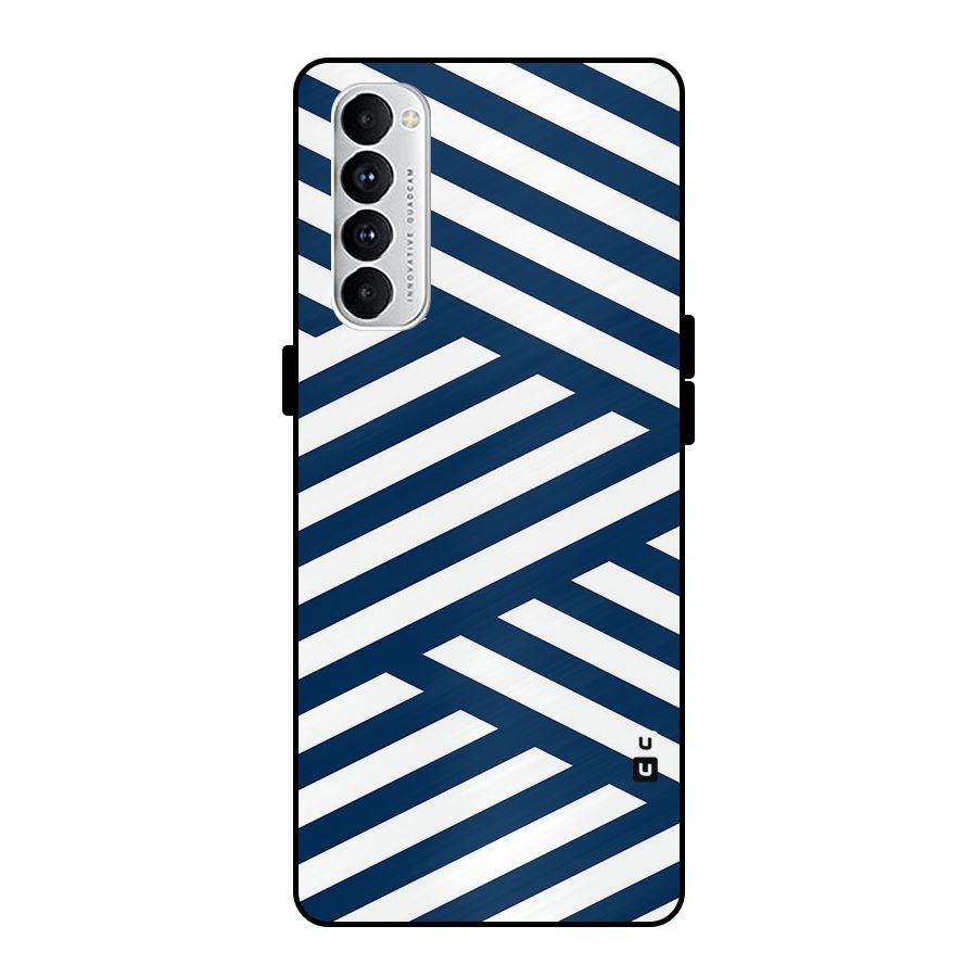 Zip Zap Pattern Metal Back Case for Oppo Reno4 Pro