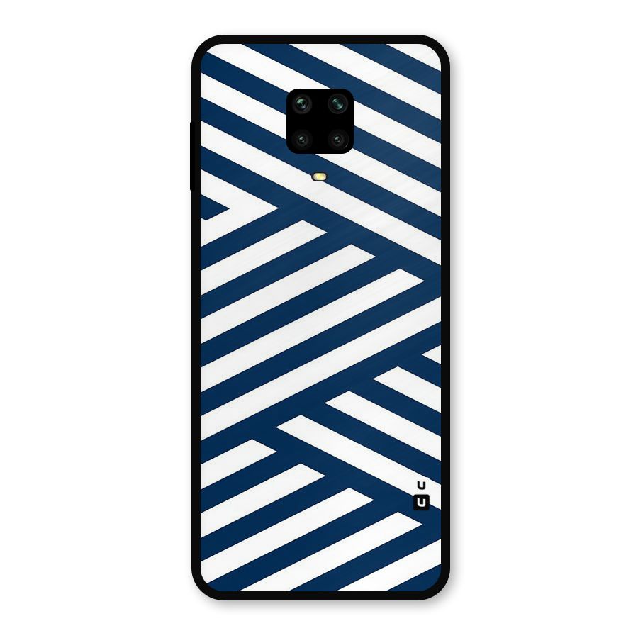 Zip Zap Pattern Metal Back Case for Poco M2 Pro