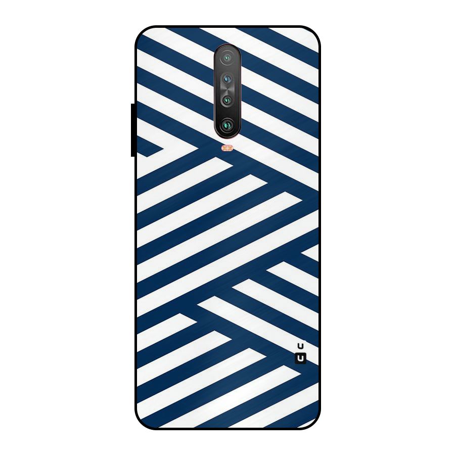 Zip Zap Pattern Metal Back Case for Poco X2