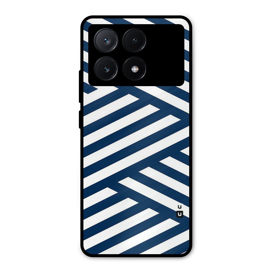 Zip Zap Pattern Metal Back Case for Poco X6 Pro