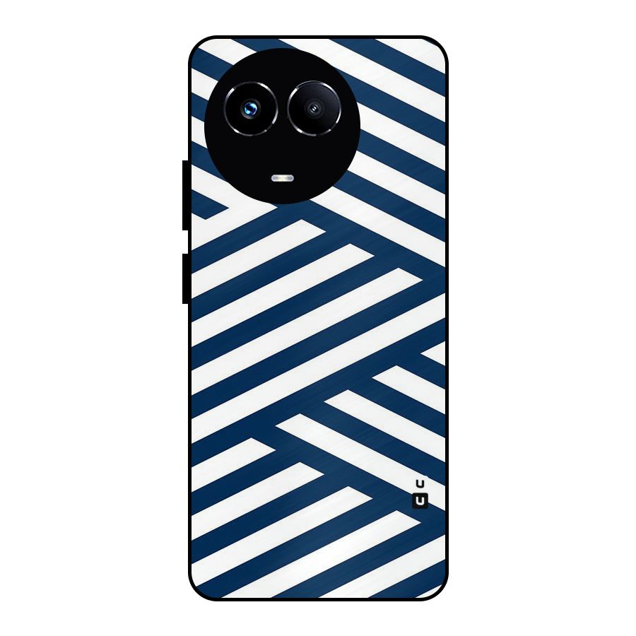 Zip Zap Pattern Metal Back Case for Realme 11X