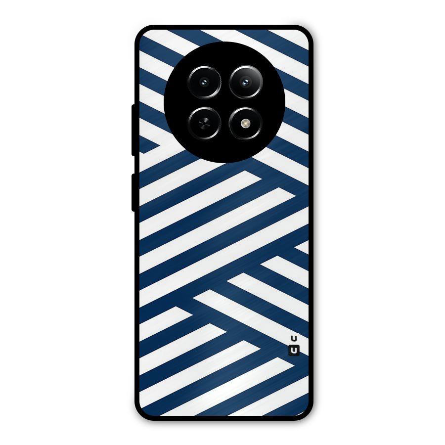 Zip Zap Pattern Metal Back Case for Realme 12 5G
