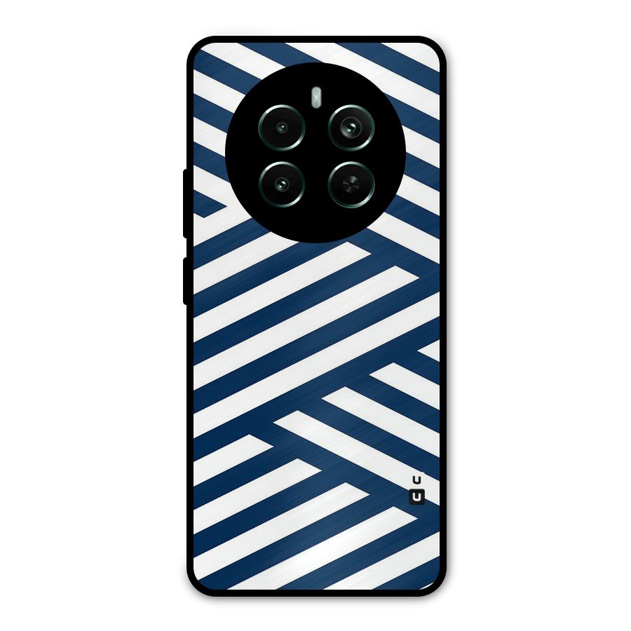 Zip Zap Pattern Metal Back Case for Realme 12 Pro Plus