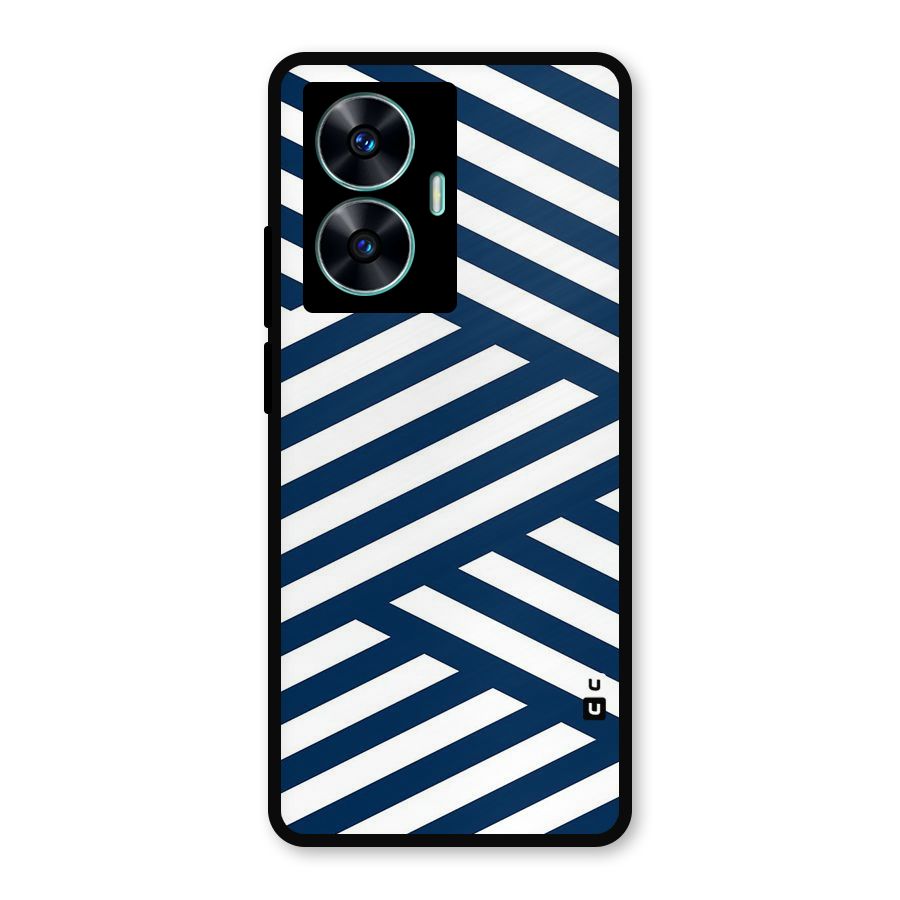 Zip Zap Pattern Metal Back Case for Realme C55