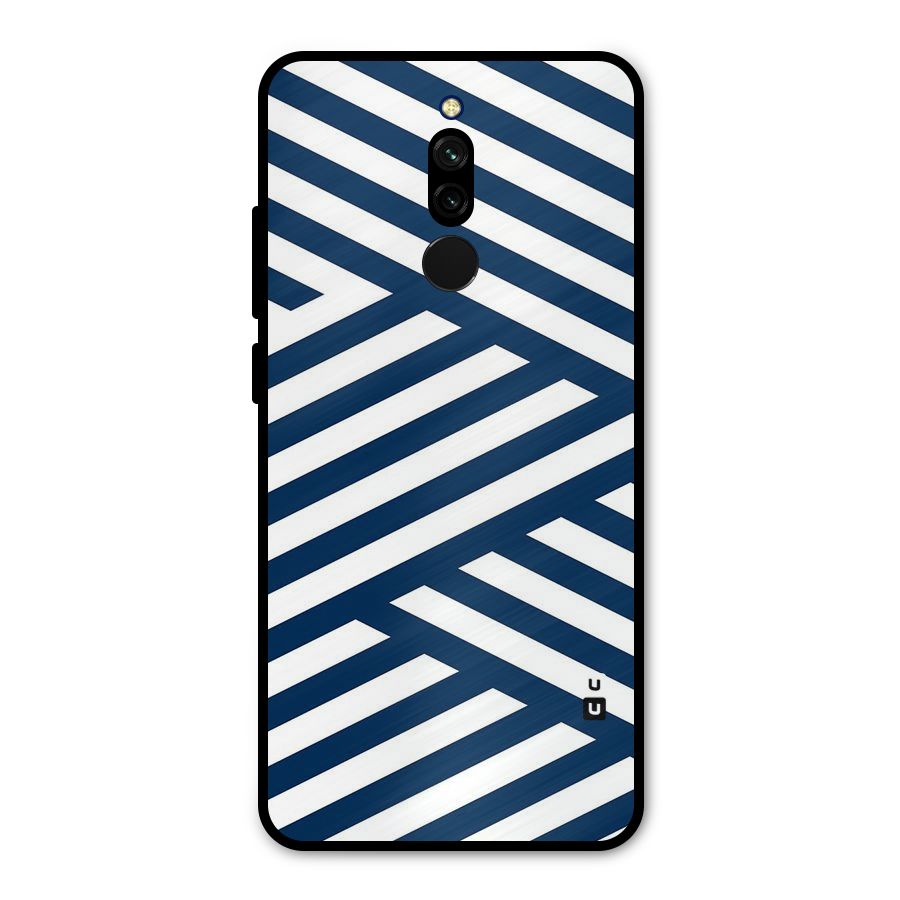 Zip Zap Pattern Metal Back Case for Redmi 8