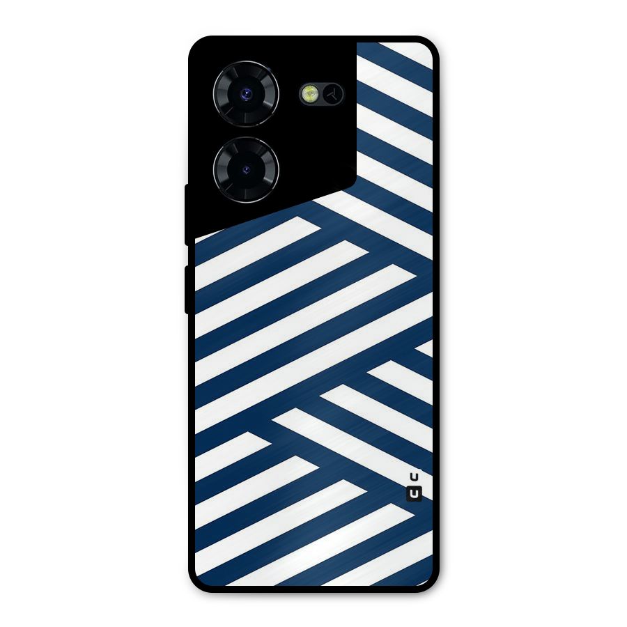 Zip Zap Pattern Metal Back Case for Tecno Pova 5 Pro 5G