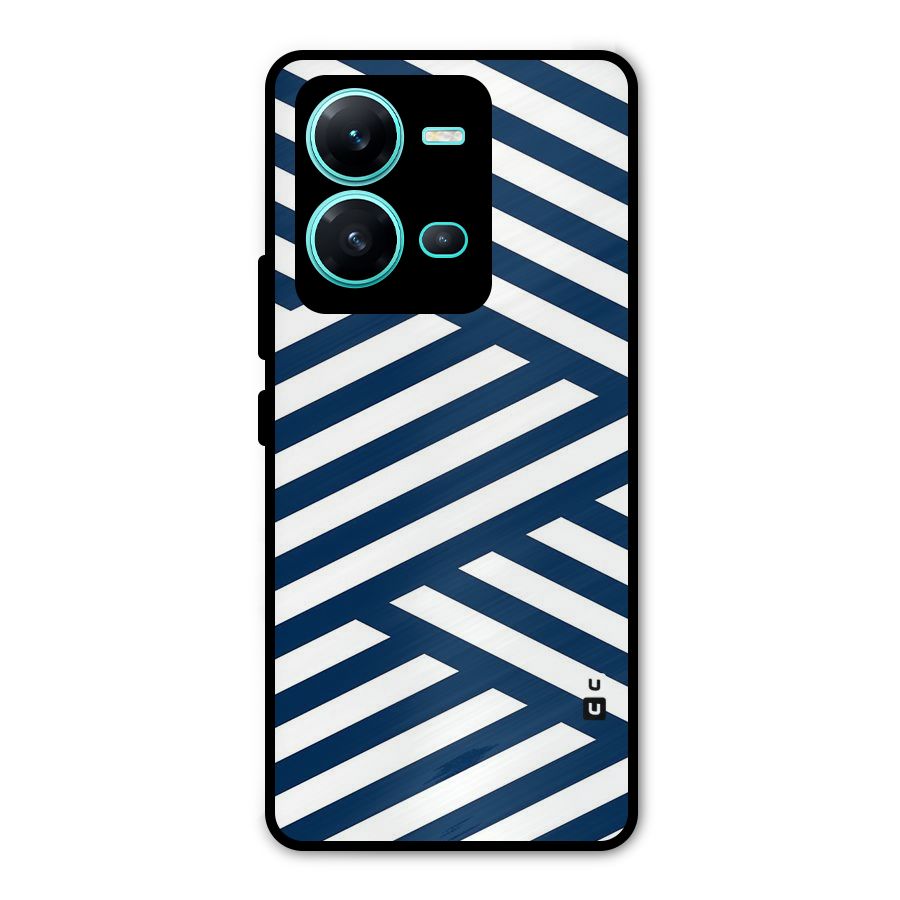 Zip Zap Pattern Metal Back Case for Vivo V25