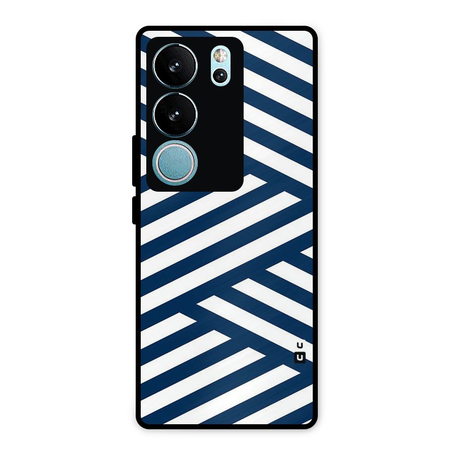Zip Zap Pattern Metal Back Case for Vivo V29 Pro