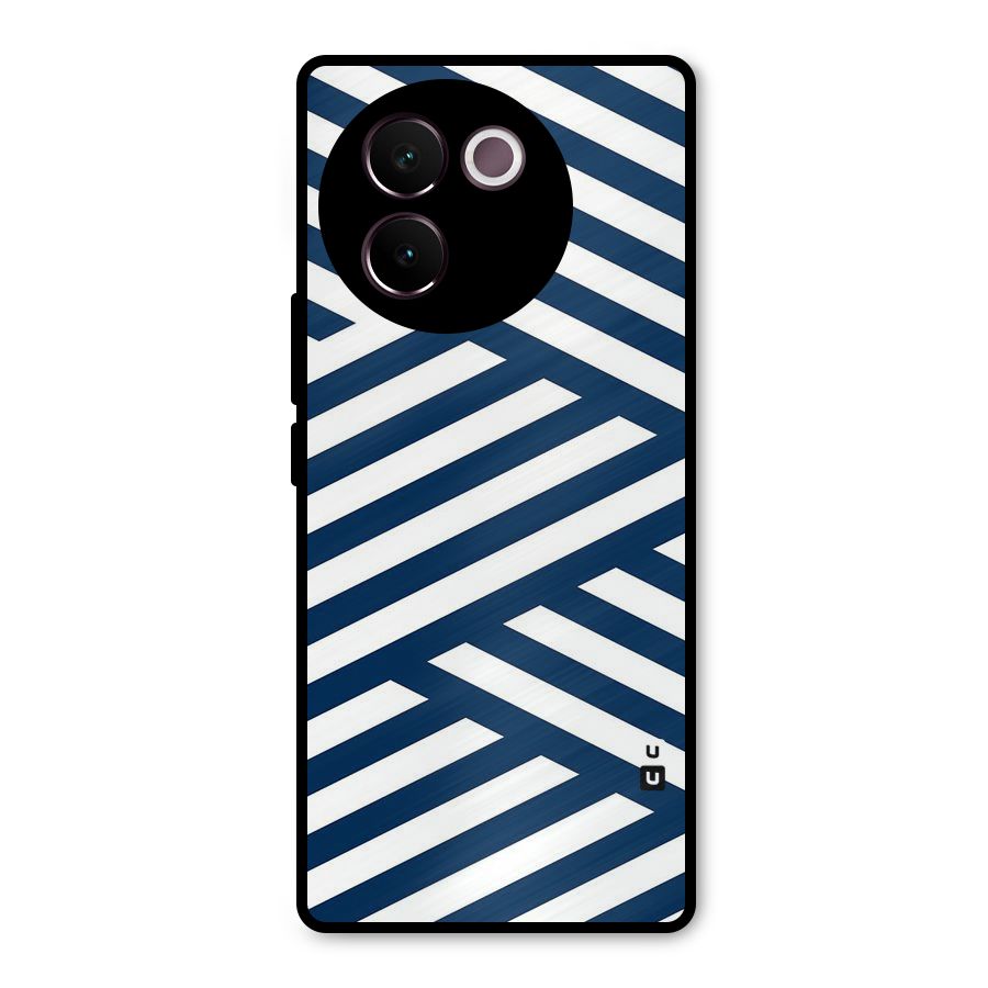 Zip Zap Pattern Metal Back Case for Vivo V30e