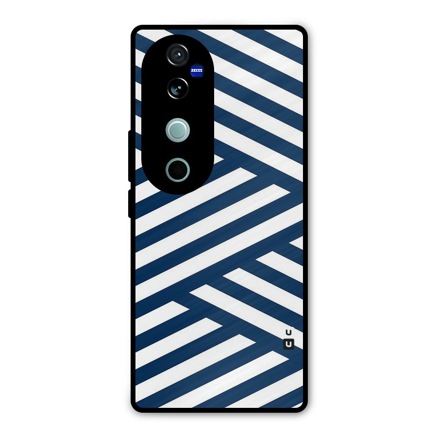 Zip Zap Pattern Metal Back Case for Vivo V40 Pro