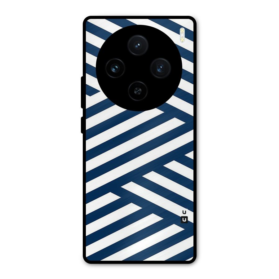 Zip Zap Pattern Metal Back Case for Vivo X100