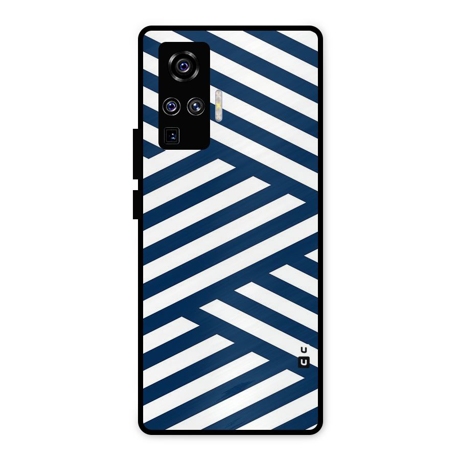 Zip Zap Pattern Metal Back Case for Vivo X50 Pro