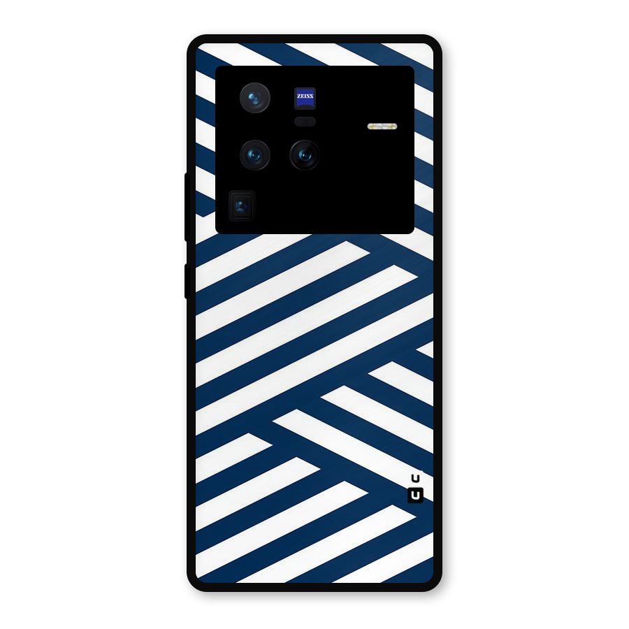 Zip Zap Pattern Metal Back Case for Vivo X80 Pro