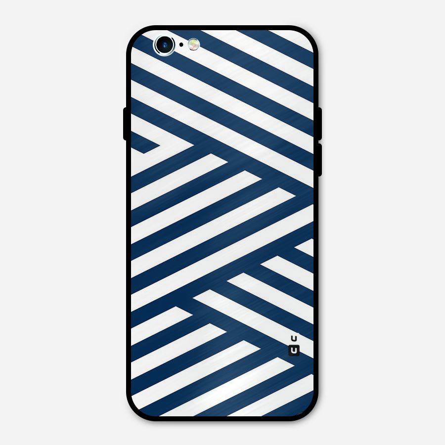 Zip Zap Pattern Metal Back Case for iPhone 6 6s