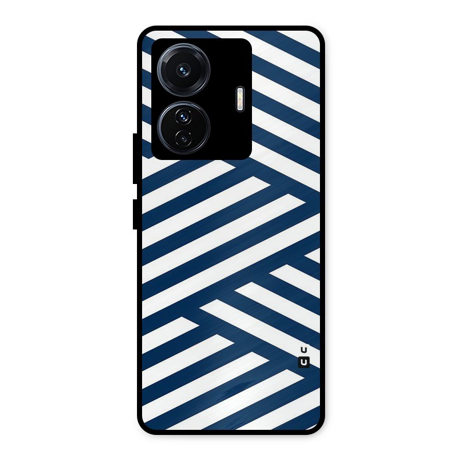 Zip Zap Pattern Metal Back Case for iQOO Z6