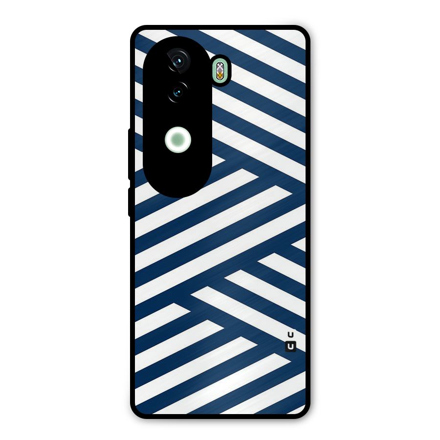 Zip Zap Pattern Metal Back Case for iQOO Z9s