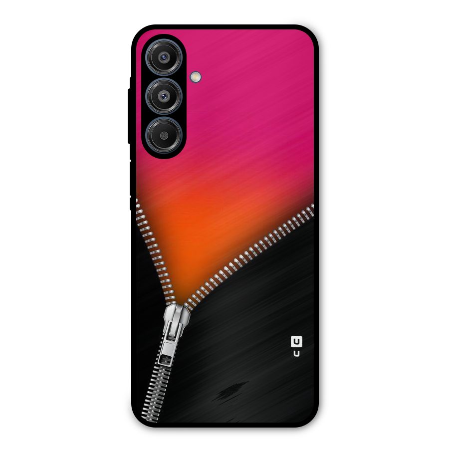 Zipper Print Metal Back Case for Galaxy A16 5G