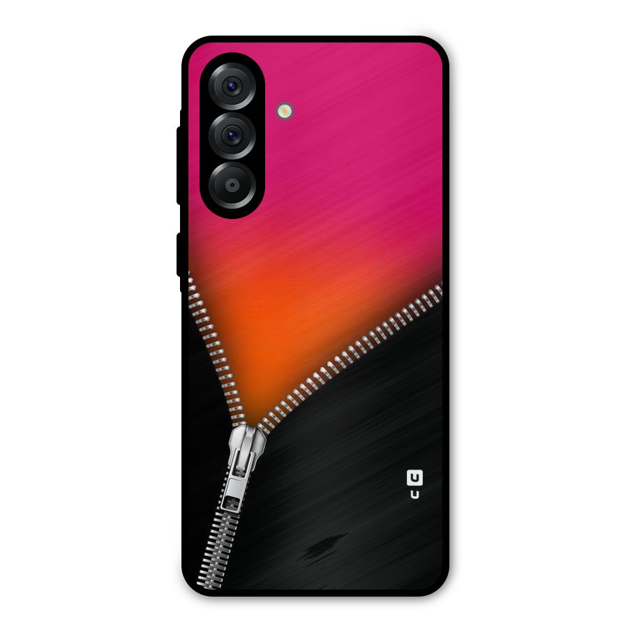 Zipper Print Metal Back Case for Galaxy A56