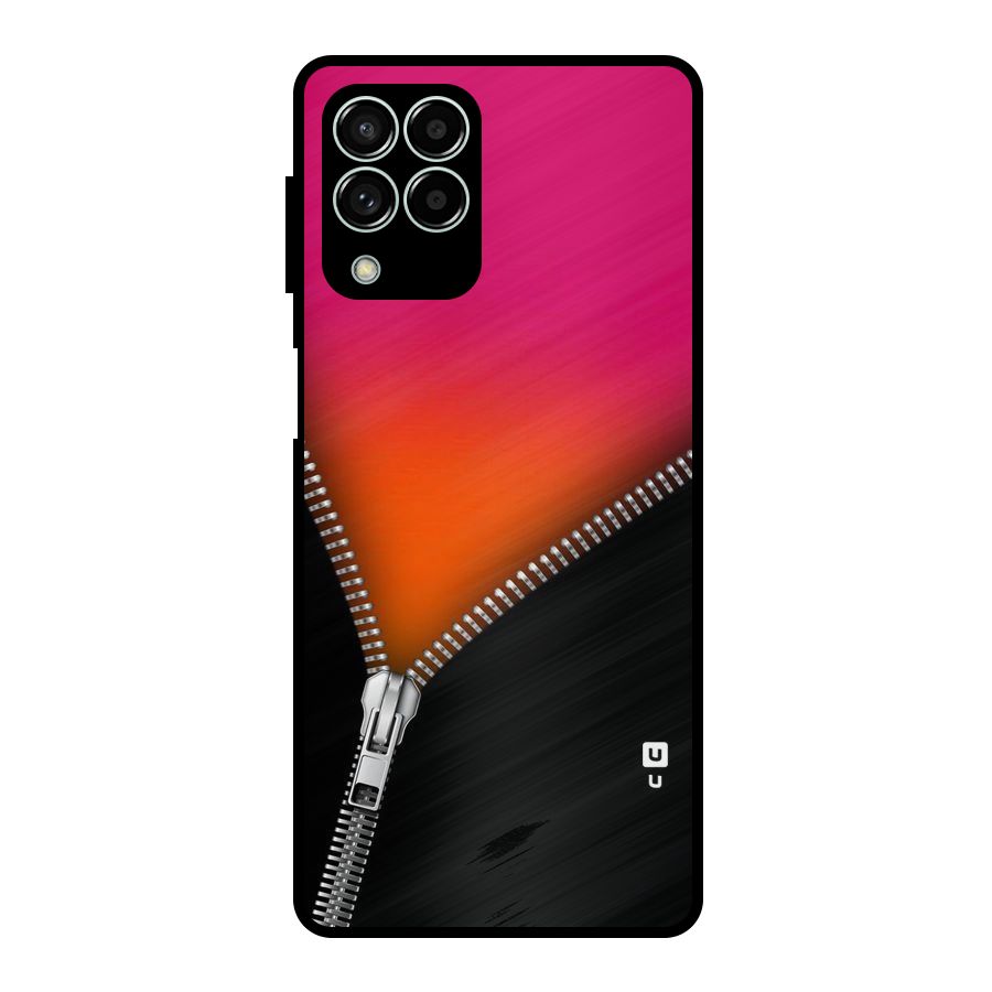 Zipper Print Metal Back Case for Galaxy M33