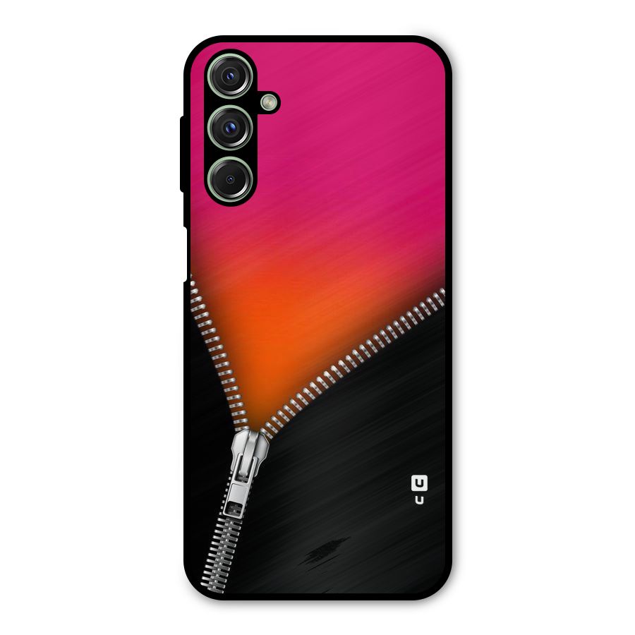 Zipper Print Metal Back Case for Galaxy M34