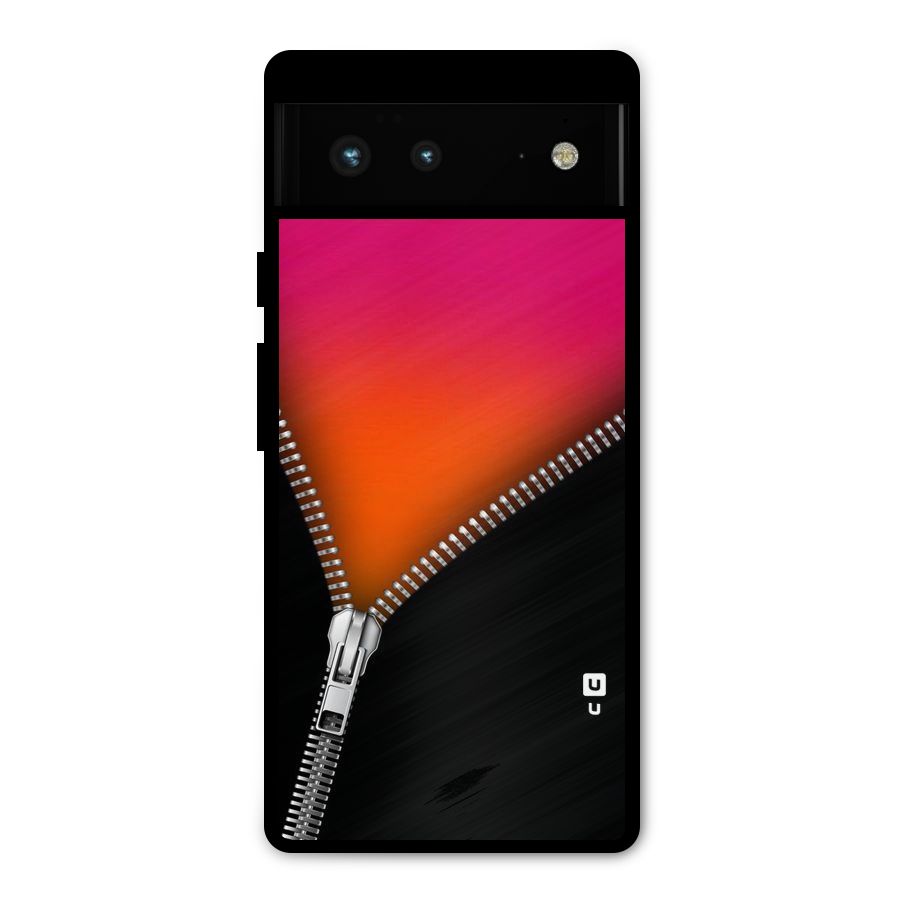 Zipper Print Metal Back Case for Google Pixel 6