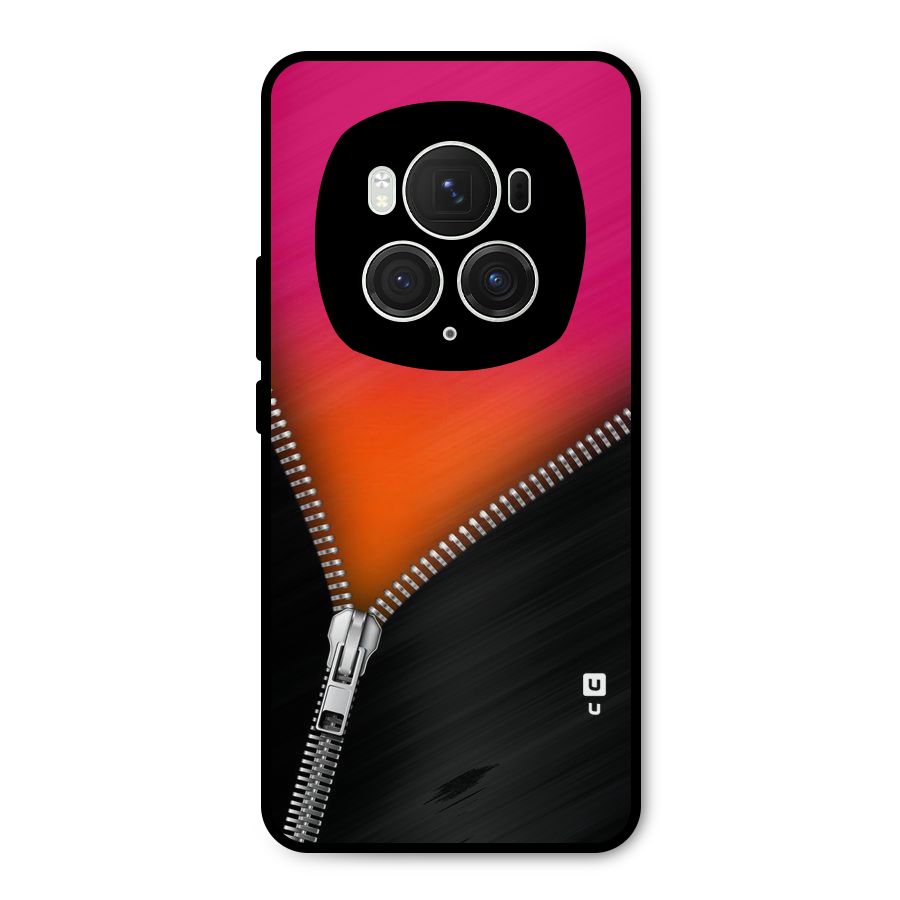 Zipper Print Metal Back Case for Honor Magic6 Pro